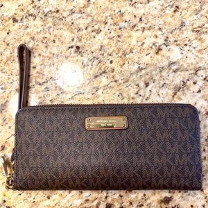 Michael Kors Brown Wristlet Wallet